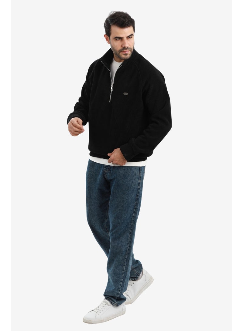 WHITE RABBIT Men’s Half-Zip Ribbed Sweater - Image 4